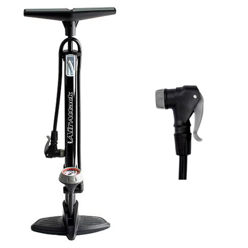 NNEDSZ QBP Floor Pump - Air Attack - Alloy Barrel - Plastic Base - Twin Head Valve - 120 Psi