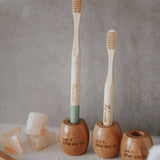 NNEDSZ Bamboo Toothbrush Stand