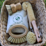 NNEDSZ Eco Cleaning - Bamboo Scrubbing Brushes set of 4