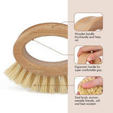 NNEDSZ Bamboo Veggie Scrubber Brush