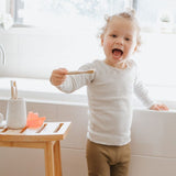NNEDSZ Kids Bamboo Toothbrush - Set of 2