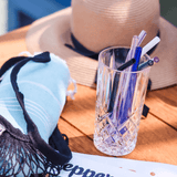 NNEDSZ Glass Drinking Straw Set with Metal Straw Cleaner