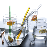 NNEDSZ Glass Drinking Straw Set with Metal Straw Cleaner