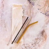 NNEDSZ Stainless Steel Drinking Straw Set
