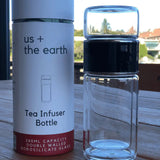 NNEDSZ Double Wall Glass Tea Infuser Bottle