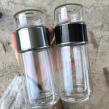 NNEDSZ Double Wall Glass Tea Infuser Bottle