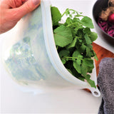 NNEDSZ 1500mL - Reusable Food Grade Silicone Zip Lock Food Pouch