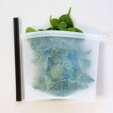 NNEDSZ 1500mL - Reusable Food Grade Silicone Zip Lock Food Pouch