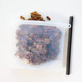 NNEDSZ 1000mL - Reusable Food Grade Silicone Zip Lock Food Pouch