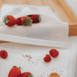 NNEDSZ 1000mL - Reusable Food Grade Silicone Zip Lock Food Pouch