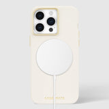 NNEDSZ Case-Mate Silicone MagSafe Case For iPhone 15 Pro Max - Beige