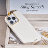 NNEDSZ Case-Mate Silicone MagSafe Case For iPhone 15 Pro Max - Beige