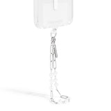 NNEDSZ Case-Mate Link Chain Phone Wristlet Silver Pearl
