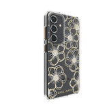 NNEDSZ Case-Mate Floral Gems Case for Samsung Galaxy S24 - Gold