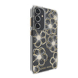 NNEDSZ Case-Mate Floral Gems Case For Samsung Galaxy S24+ Gold
