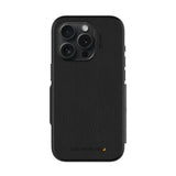 NNEDSZ EFM Monaco E-leather Wallet Case Armour With D3O Plus Suits Iphone 15 Pro (6.1") - Black/Space Grey