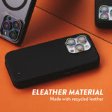 NNEDSZ EFM Monaco E-leather Wallet Case Armour With D3O Plus Suits Iphone 15 Pro (6.1") - Black/Space Grey