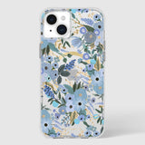 NNEDSZ Case-Mate Rifle Paper Magsafe Case for Apple iPhone 15 Plus - Garden Party Blue
