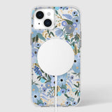NNEDSZ Case-Mate Rifle Paper Magsafe Case for Apple iPhone 15 Plus - Garden Party Blue