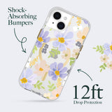 NNEDSZ Case-Mate Rifle Paper MagSafe Case iPhone 15 Plus - Pastel Marguerite