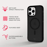 NNEDSZ Tech21 EvoArmor MagSafe Back Case for iPhone 2024 Pro Max - Black