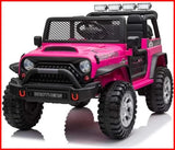 NNEDSZ Jeep Off Road Inspired Ride On Car Kids Fairyland Adventure – Pink