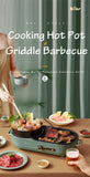 NNEDSZ BEAR Multi-functional 2-in-1 Cooking Hot Pot And Griddle Barbecue Machine DKL-C15L1