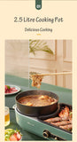 NNEDSZ BEAR Multi-functional 2-in-1 Cooking Hot Pot And Griddle Barbecue Machine DKL-C15L1