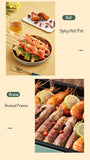 NNEDSZ BEAR Multi-functional 2-in-1 Cooking Hot Pot And Griddle Barbecue Machine DKL-C15L1
