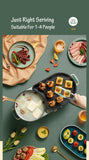 NNEDSZ BEAR Multi-functional 2-in-1 Cooking Hot Pot And Griddle Barbecue Machine DKL-C15L1