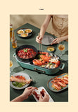 NNEDSZ BEAR Multi-functional 2-in-1 Cooking Hot Pot And Griddle Barbecue Machine DKL-C15L1