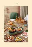 NNEDSZ BEAR Multi-functional 2-in-1 Cooking Hot Pot And Griddle Barbecue Machine DKL-C15L1