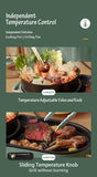 NNEDSZ BEAR Multi-functional 2-in-1 Cooking Hot Pot And Griddle Barbecue Machine DKL-C15L1