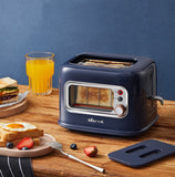 NNEDSZ BEAR Double Slots Bread Toaster With Glass Window DSL-C02X1