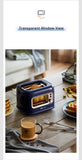 NNEDSZ BEAR Double Slots Bread Toaster With Glass Window DSL-C02X1