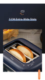 NNEDSZ BEAR Double Slots Bread Toaster With Glass Window DSL-C02X1