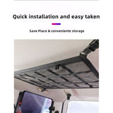 NNEDSZ Universal Car Ceiling Storage Bag Cargo Roof Top Net Mesh Pocket Pouch 70x50cm