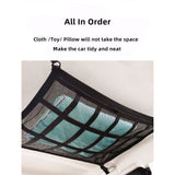 NNEDSZ Universal Car Ceiling Storage Bag Cargo Roof Top Net Mesh Pocket Pouch 70x50cm
