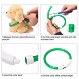 NNEDSZ Rechargeable Night LED Dog Collar USB Glow Flashing Light Up Pet Collars Safety-Red-Diameter Length-35cm