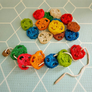 NNEDSZ Rainbow loofah lacing toys