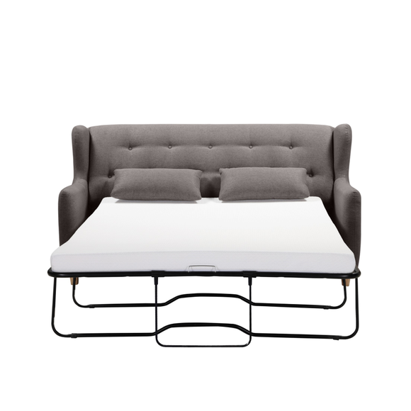 NNEDSZ 2 Seater Sofa bed with Separate Foam Mattress-Dark grey