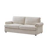 NNEDSZ PHEBE 3 Seater Sofa bed with Separate Foam Mattress- Corduroy Cream