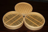 NNEDSZ 12 Inch Brand New Bamboo Steamer Set-2 Steamer Baskets With 1 Lid