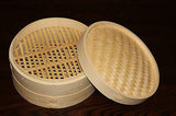 NNEDSZ 12 Inch Brand New Bamboo Steamer Set-2 Steamer Baskets With 1 Lid