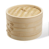 NNEDSZ 9 Inch Bamboo Steamer Set-2 Steamer Baskets With 1 Lid