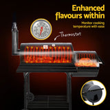 NNEDSZ 2 in1 BBQ Smoker Charcoal Grill Roaster Portable Offset Outdoor Camping Barbecue