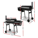NNEDSZ 2 in1 BBQ Smoker Charcoal Grill Roaster Portable Offset Outdoor Camping Barbecue