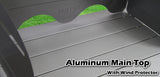 NNEDSZ Deluxe Aluminium Foldable Camping Kitchen Picnic Cupboard Bench Table Windshield