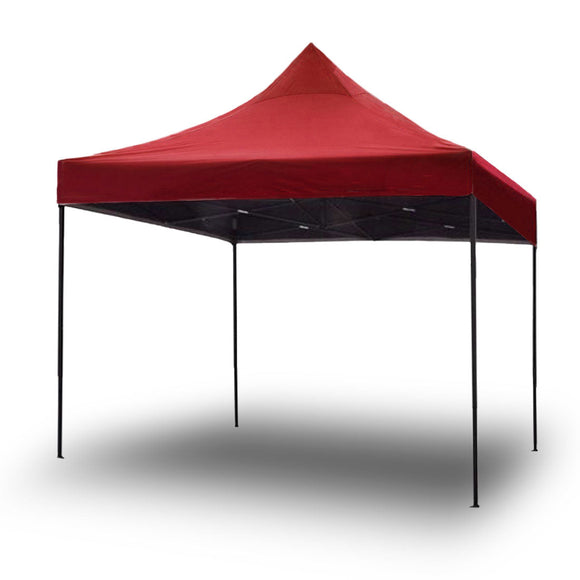 NNEDSZ 3x3m Pop Up Gazebo Outdoor Tent Folding Marquee Party Camping Market Canopy - red