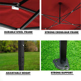 NNEDSZ 3x3m Pop Up Gazebo Outdoor Tent Folding Marquee Party Camping Market Canopy - red